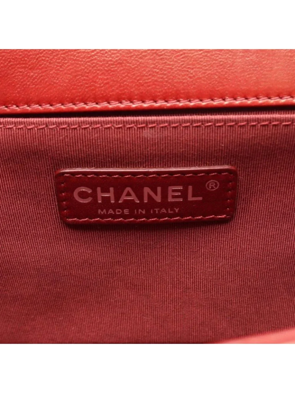 Chanel Shoulder Bag Boy Bordeaux Lambskin Boy Chain